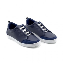 Sneakers kids - Simili Cuir - Nubuck - Lacets - Bleu