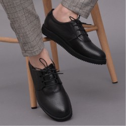 Chaussures - Cuir Perforé - Noir