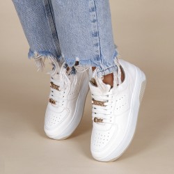 Sneakers LC 866 Blanc et Beige