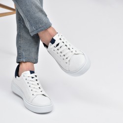 SNEAKERS LC 066  BLANC BLEU