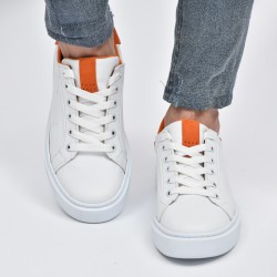 SNEAKERS LC 066 BLANC ORANGE